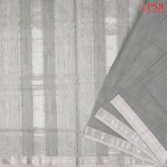 Green Smoke Grey Maheshwari Silk Cotton Saree