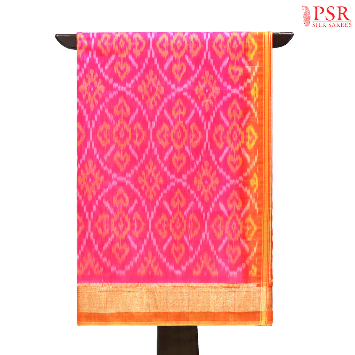 Pochampally Silk Cotton - Hot Pink
