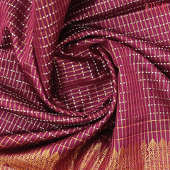 Burgundy Kanchipuram Silk Saree