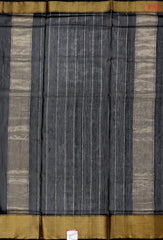 Black Maheshwari Silk Cotton Saree
