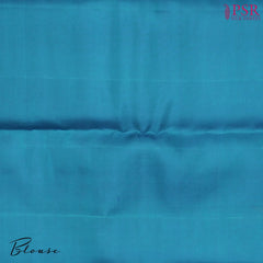 Dark Peacock Blue Kanchipuram Silk Saree