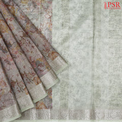 Multicolor Grey Tissue Saree