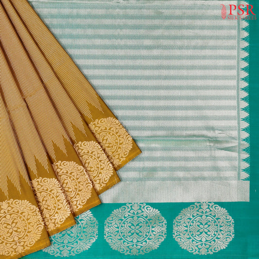 Mustard Brown Soft Art Silk Saree