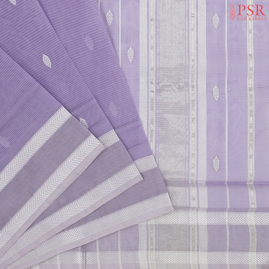 Lavender Maheshwari Silk Cotton Saree