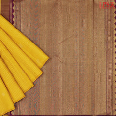 Mustard Yellow Kanchipuram Silk Saree