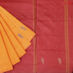 Fire Yellow Vazhainaar Silk Saree