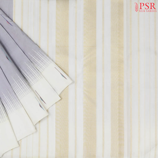 Cool Grey Kanchipuram Silk Saree
