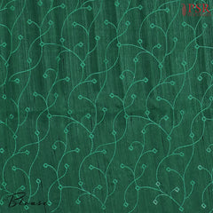 Dark Green Kosa Embroidery Saree