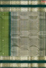 Olive Green Kanchipuram Silk Saree
