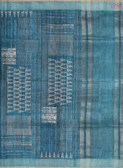 Crystal Teal Semi Tussar Saree