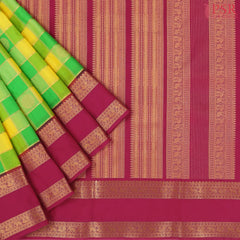 Green & Yellow Art Silk Saree