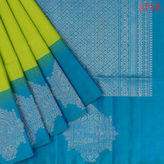 Parrot Green Soft Silk Saree