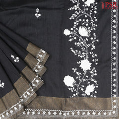Black Green Silk Saree