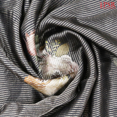 Shadow Black Printed Tissue Saree