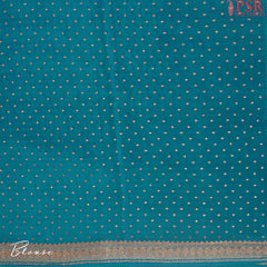 Chintamani Blue Georgette Silk Saree