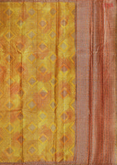 Shades Of Mustard Banaras Tussar Silk Saree