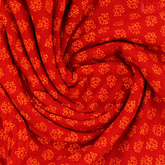 Rust Red Cotton Print Running Material
