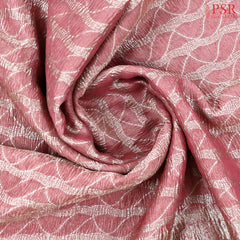 Flamingo Pink Banaras Tissue Silk Saree