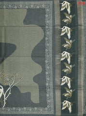 Slate Moss Semi Tussar Saree