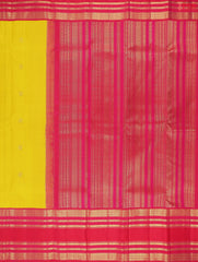 Italian Yellow Kanchipuram Silk Saree