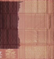 Mahogany Brown Soft Silk Mix Saree