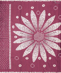 Dark Magenta Semi Tussar Saree