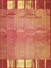 Claret Maroon Bridal Kanjivaram Silk Saree