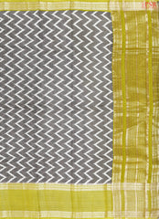 Dark Grey Assam Saree