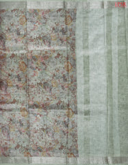 Multicolor Grey Tissue Saree