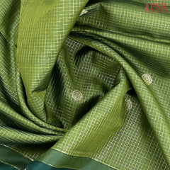 Olive Green Kanchipuram Silk Saree