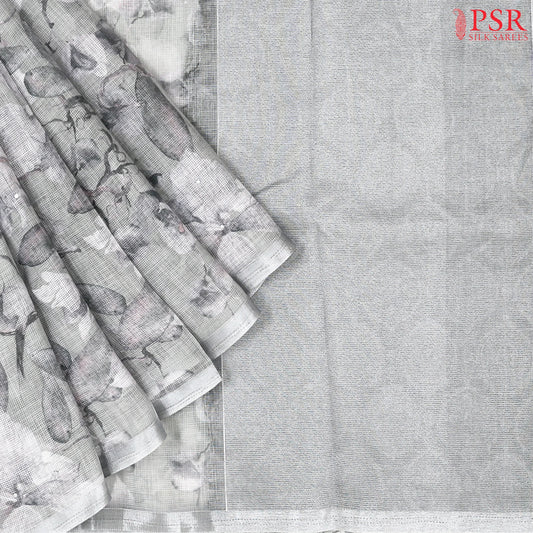 Cloud Grey Kota Saree