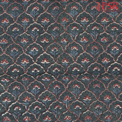 Dark Green Ajrakh Print Running Material