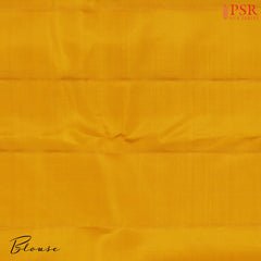 Turmeric Yellow Kanchipuram Jacquard Silk Saree