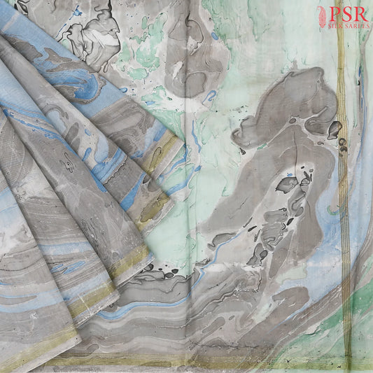 Grey Silk Cotton Saree