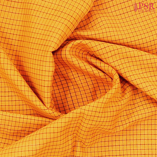 Fiery Yellow Ikkat Cotton Saree