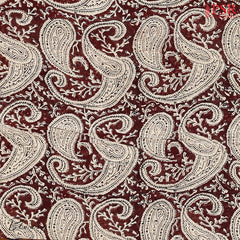 Brown & Maroon Printed Jaipur Cotton Saree