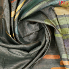 Hunter Green Kadhi Tussar Tissue Silk Saree