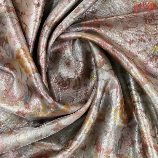 Multicolor Grey Tissue Saree