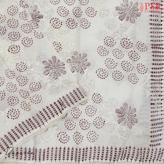 Cordovan Maroon Cotton Dress Material