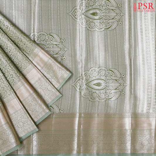 Artichoke Green Art Silk Tissue Saree