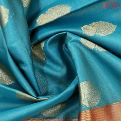 Dark Turquoise Fancy Kanchipuram Silk Saree