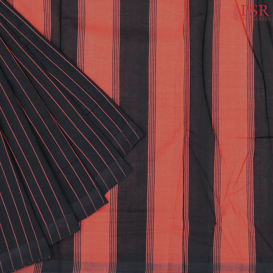 Black Mangalagiri Cotton Saree