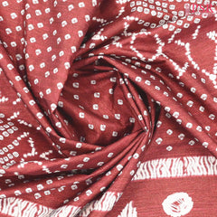 Dark Red Semi Tussar Saree