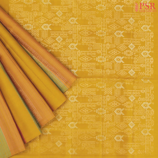 Mustard Yellow Soft Silk Saree