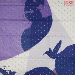 Lavender Chanderi Silk Cotton Dress Material