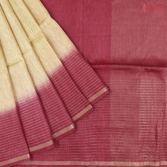 Tan Semi Tussar Saree