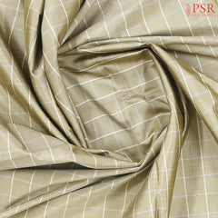 Light Olive Grey Pochampally Silk Ikat Saree