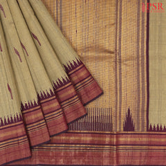 Chickoo Ghicha Kadhi Tussar Silk Saree