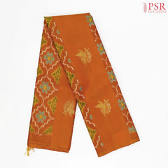 Pumpkin Orange Kanchipuram Silk Saree