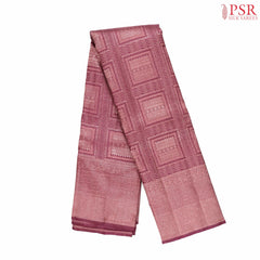 Dark Onion Purple Kanchipuram Jacquard Silk Saree